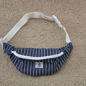 Volcom Adjustable Fanny Pack Blue And White Stripes